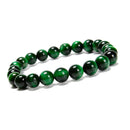 Green Tiger Eye Smooth Round Beaded Bracelet 6mm 8mm 10mm 7.5'' Length 3 PCS/Set