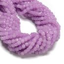 Kunzite Color Dyed Jade Faceted Cube Beads Size 5-6mm 15.5'' Strand
