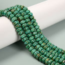 Dyed African Turquoise Smooth Rondelle Beads Size 4x6mm 5x8mm 15.5'' Strand