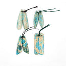 Turquoise Blue Sea Sediment Jasper Pendant Earrings Sold Per Pair