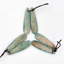 Turquoise Blue Sea Sediment Jasper Pendant Earrings Sold Per Pair