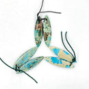 Turquoise Blue Sea Sediment Jasper Pendant Earrings Sold Per Pair