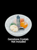 Selenite Round Shape Crystal Charging Bowl Dish 2-5.75"Inches Sold Per Piece