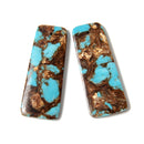 Bronzite Turquoise Pendant Earrings Size 20x50mm Sold Per Pair