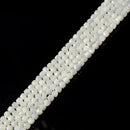 Iridescent White MOP Shell Faceted Cube Beads Size 4.5mm 15.5'' Strand