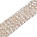 White Fresh Water Pearl Side Drill Nugget Beads 4mm 6mm 8mm 10mm 14" Strand