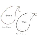 2-3mm Faceted Dainty Beaded Choker Necklace 16''+2'' Extension Chain 2pcs/Bag