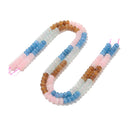 03-Multi-color Dyed Jade Smooth Rondelle Beads Size 5x8mm 15.5'' Strand