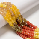 10-Multi-color Dyed Jade Smooth Rondelle Beads Size 5x8mm 15.5'' Strand