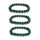 Natural Malachite Smooth Round Beaded Bracelet Size 8mm 7.5'' Length Sold by Piece