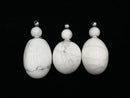 Natural Howlite Essential Oil Necklace Nugget Shape Perfume Bottle