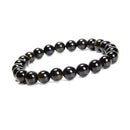 Gold Sheen Obsidian Smooth Round Beads Bracelet 6mm to 10mm 7.5''Length 3PCS/Set