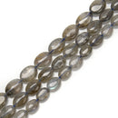 Gray Yellow Labradorite Smooth Oval Beads Size 8x10mm 8x12mm 10x14mm 15.5'' Strd