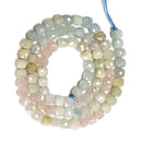 Natural Gradient Aquamarine Faceted Cube Beads Size 4-5mm 15.5" Strand