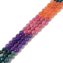 01 Multi-color Dyed Jade Pebble Nugget Beads Size 8x10mm 15.5'' Strand