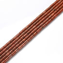 Natural Red Jasper Smooth Cylinder Tube Beads Size 6x8mm 15.5'' Strand