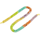 02 Multi-color Gemstone Smooth Rondelle Beads Size 2x4mm 15.5'' Strand