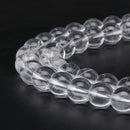 Clear Quartz Smooth Round Beads Size 4mm 6mm 8mm 10mm 12mm 14mm 15.5" Strand