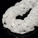 Natural Clear Quartz Smooth Flat Teardrop Shape Beads Size 13x18mm 15.5'' Strand