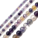 Natural Rainbow Fluorite Smooth Round Beads 4mm 5mm 6mm 7mm 8mm 10mm 15.5"Strand