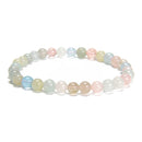 Natural Morganite Smooth Round Beaded Bracelet Size 6mm 7.5'' Length 3 PCS /Set