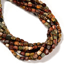 Natural Red Creek Jasper Irregular Rectangle Cube Beads Size 5x7mm 15.5'' Strand
