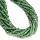 Natural Green Aventurine Heishi Disc Beads Size 2x4mm 15'' Strand