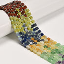 05 Multi-color Gemstone Smooth Cube Shape Beads Size 4mm 15" Strand