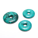 Blue Green Magnesite Turquoise Donut Circle Pendant Size 40mm 50mm Sold by Piece