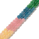 07 Multi-color Dyed Jade Pebble Nugget Beads Size 8x10mm 15.5'' Strand