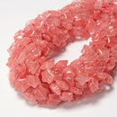 Cherry Quartz Five-Pointed Star Shape Beads Size 15mm 15.5'' Strand