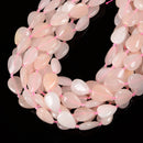 Natural Pink Aventurine Smooth Flat Teardrop Beads Size 13x18mm 15.5'' Strand