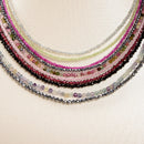 2-3mm Faceted Dainty Beaded Choker Necklace 16''+2'' Extension Chain 2pcs/Bag