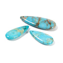 Light Blue Sea Sediment Jasper Pendant Earrings Teardrop 15x35mm 3 PCS Per Set