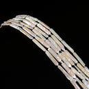 Hight Luster White Fresh Water Biwa Pearl Flat Stick Beads Size 5-6x20-25mm 15.5'' Strand