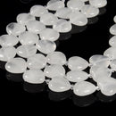 Natural Clear Quartz Heart Shape Beads Size 20mm 15.5'' Strand