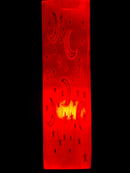 Selenite Cuboid Lamp With Night Sky Pattern Size 3"x3"x10" (Light Not Included)