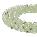 Natural Prehnite Smooth Round Beads Size 4mm 6mm 8mm 10mm 12mm 14mm 15.5" Strand