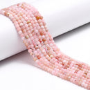 Natural Pink Opal Smooth Round Beads Size 3mm 15.5'' Strand