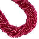 Ruby Red Crystal Glass Faceted Round Beads Size 2mm 3mm 15.5" Strand