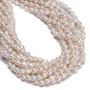 Natural White Fresh Water Pearl Baroque Drop Shape Beads 5-6x6-7mm 15.5'' Strand