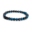 Blue Green Tiger Eye Round Beaded Bracelet 6mm 8mm 10mm 7.5'' Length 3 PCS/Set