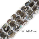 Labradorite Faceted Nugget Chunk Beads 10-15x18-25mm 12-18x20-30mm 15.5'' Strand