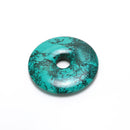 Blue Green Magnesite Turquoise Donut Circle Pendant Size 40mm 50mm Sold by Piece