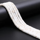 White Turquoise Smooth Rondelle Beads Size 2x4.5mm 15.5'' Strand