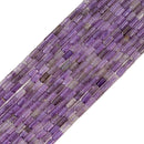 01 Mixed Gemstone Cylinder Tube Shape Beads Size 2x4mm 15'' Strand