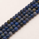 Natural Blue Dumortierite Smooth Round Beads Size 6mm 8mm 10mm 15.5" Strand