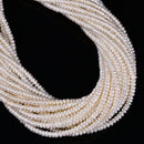 Natural White Fresh Water Pearl Rondelle Beads Size 2.5x4mm 15'' Strand