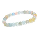 Natural Morganite Smooth Round Beaded Bracelet Size 6mm 7.5'' Length 3 PCS /Set