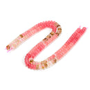 07-Multi-color Gemstone Smooth Rondelle Beads Size 5x8mm 15.5'' Strand